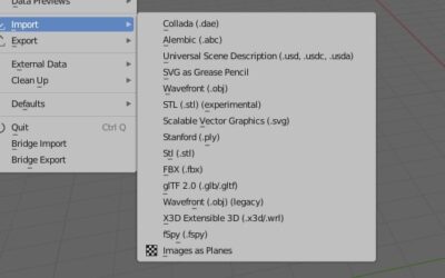¿Qué archivos 3D abre Blender?